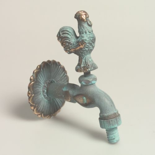 Buitenkraan brons haan, met slangwartel 1/2"