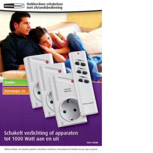 Startset met afstandbediening en 3 ontvangers PA3-1000R