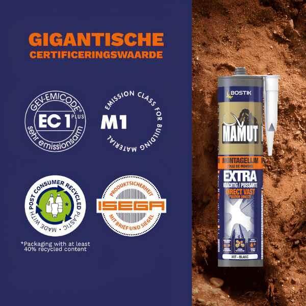 Mamut montagelijm binnen+buiten wit - Afbeelding 6
