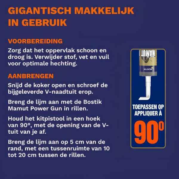 Mamut montagelijm binnen+buiten wit - Afbeelding 7